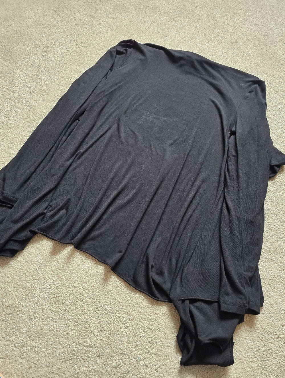 Joseph Ribkoff Black Waterfall Ruffle Cardigan Size 18 - Picture 7 of 7